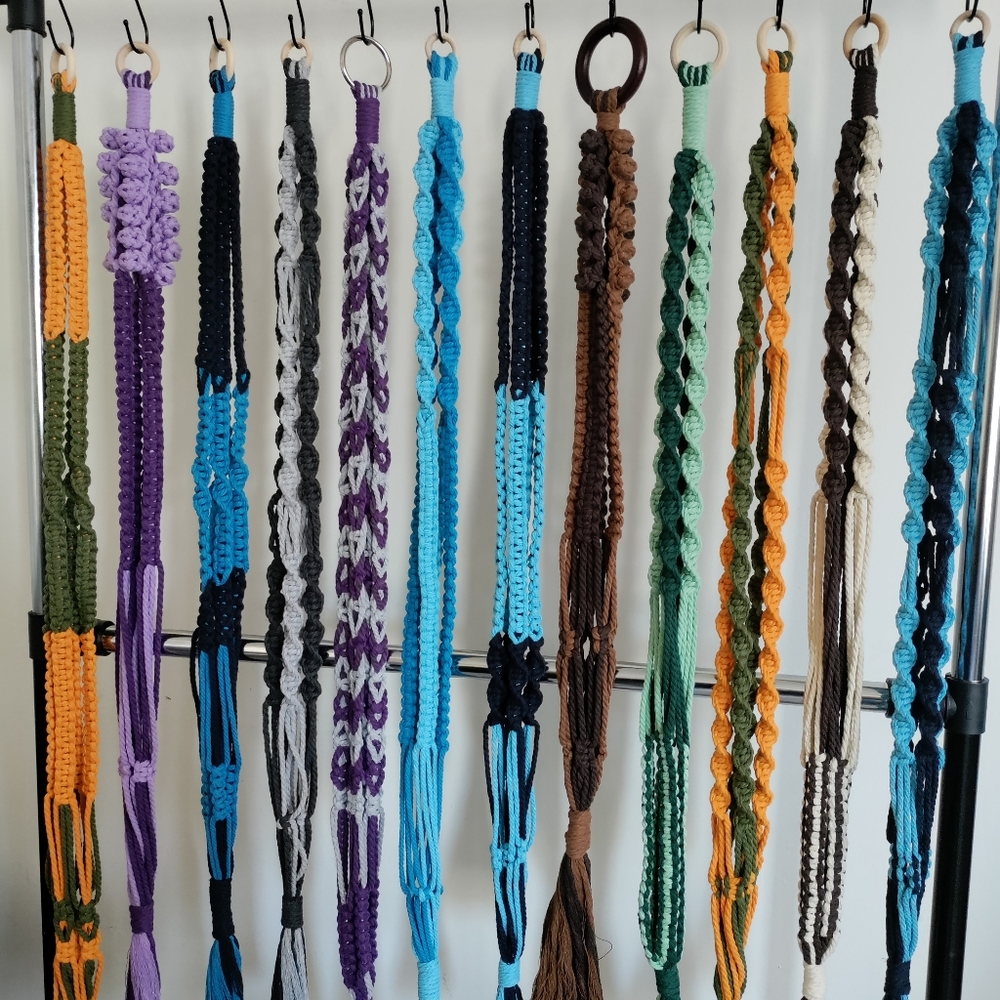 Macrame plant hangars